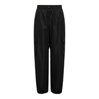 Solo pantaloni cargo in cotone nero