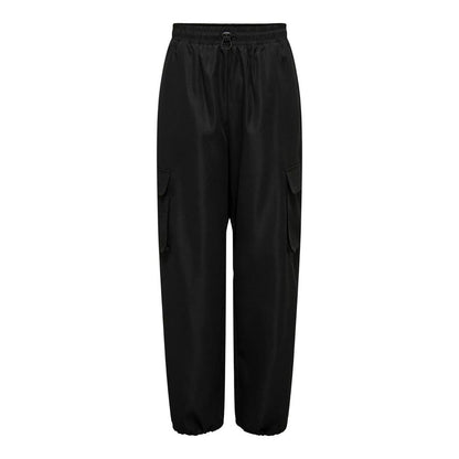 Solo pantaloni cargo in cotone nero