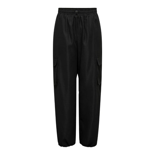 Solo pantaloni cargo in cotone nero