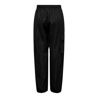 Solo pantaloni cargo in cotone nero