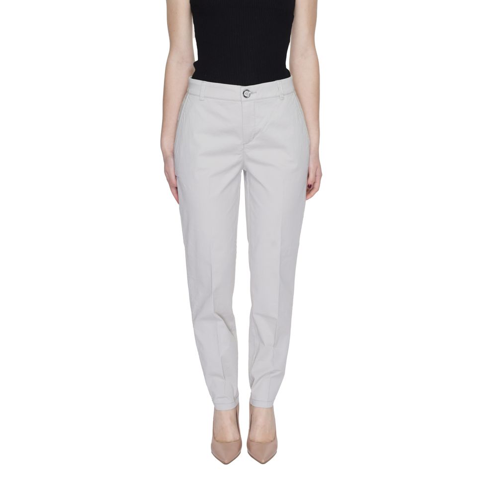 Pantalon décontracté en coton beige Street One
