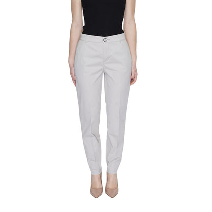 Pantalon décontracté en coton beige Street One