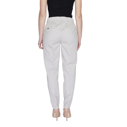 Pantalon décontracté en coton beige Street One