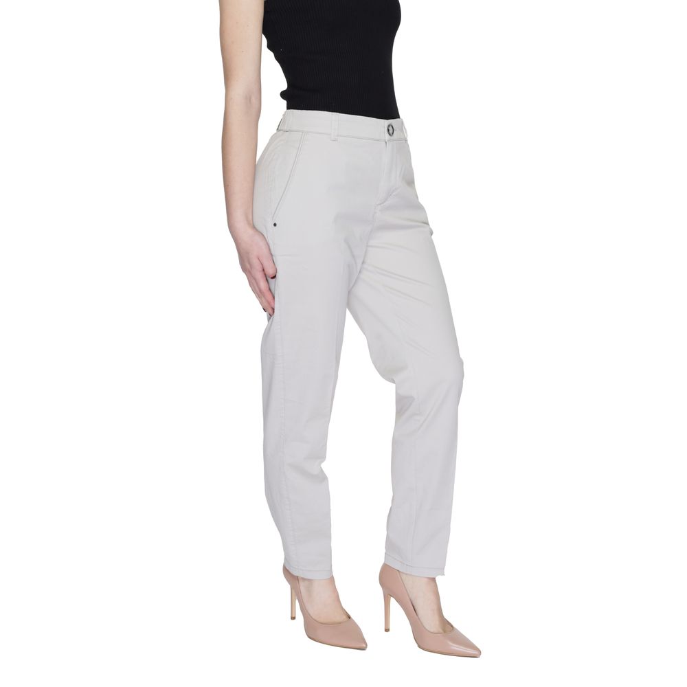 Pantalon décontracté en coton beige Street One
