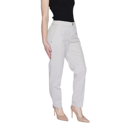 Pantalon décontracté en coton beige Street One