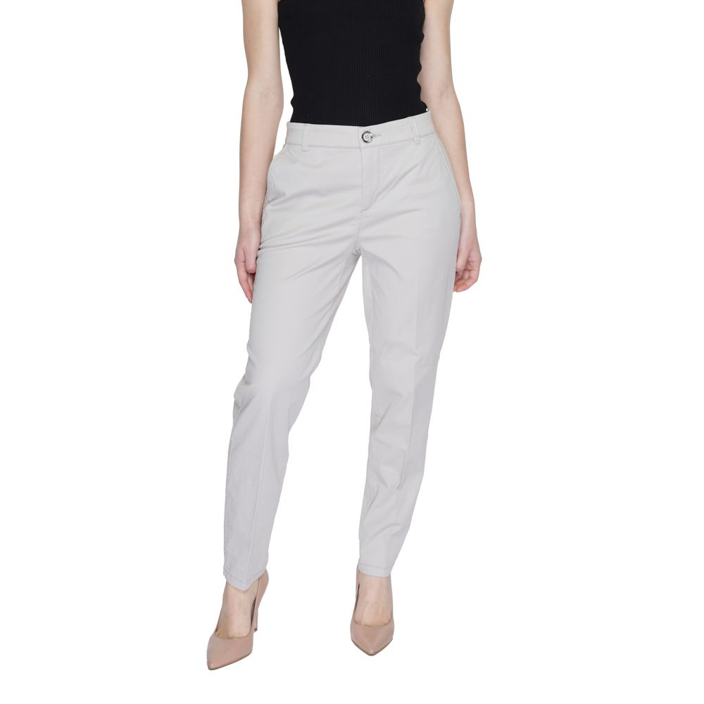 Pantalon décontracté en coton beige Street One