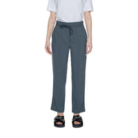 Pantaloni casual in viscosa verde Street One