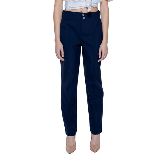 Pantaloni casual in poliammide blu Street One