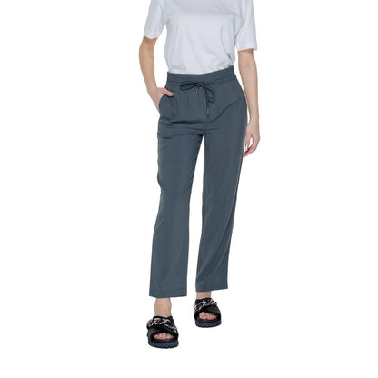 Pantaloni casual in viscosa verde Street One
