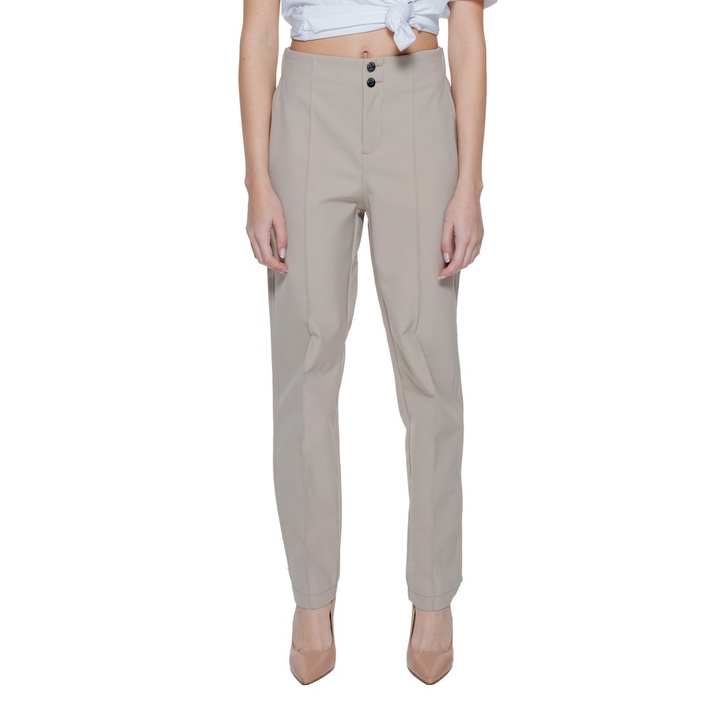 Pantalon court Street One en polyamide beige