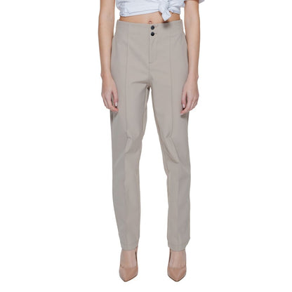Pantalon court Street One en polyamide beige