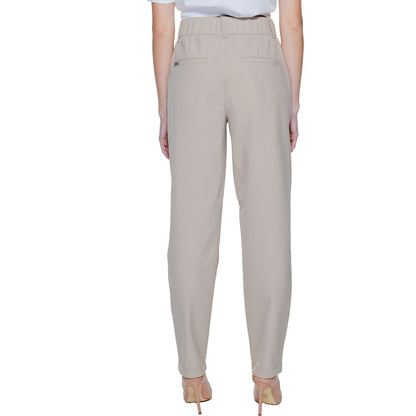 Pantalon court Street One en polyamide beige