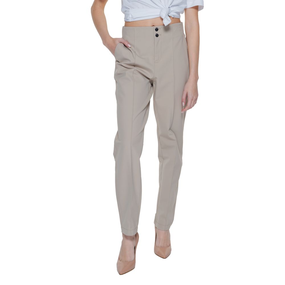 Pantalon court Street One en polyamide beige