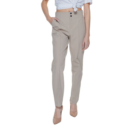 Pantalon court Street One en polyamide beige
