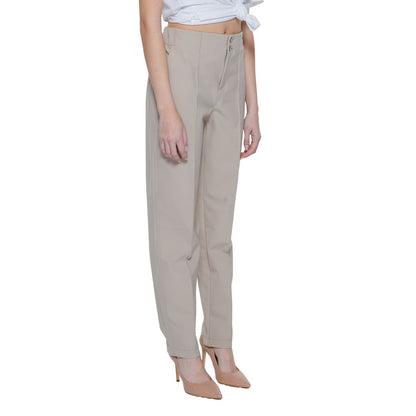Pantalon court Street One en polyamide beige