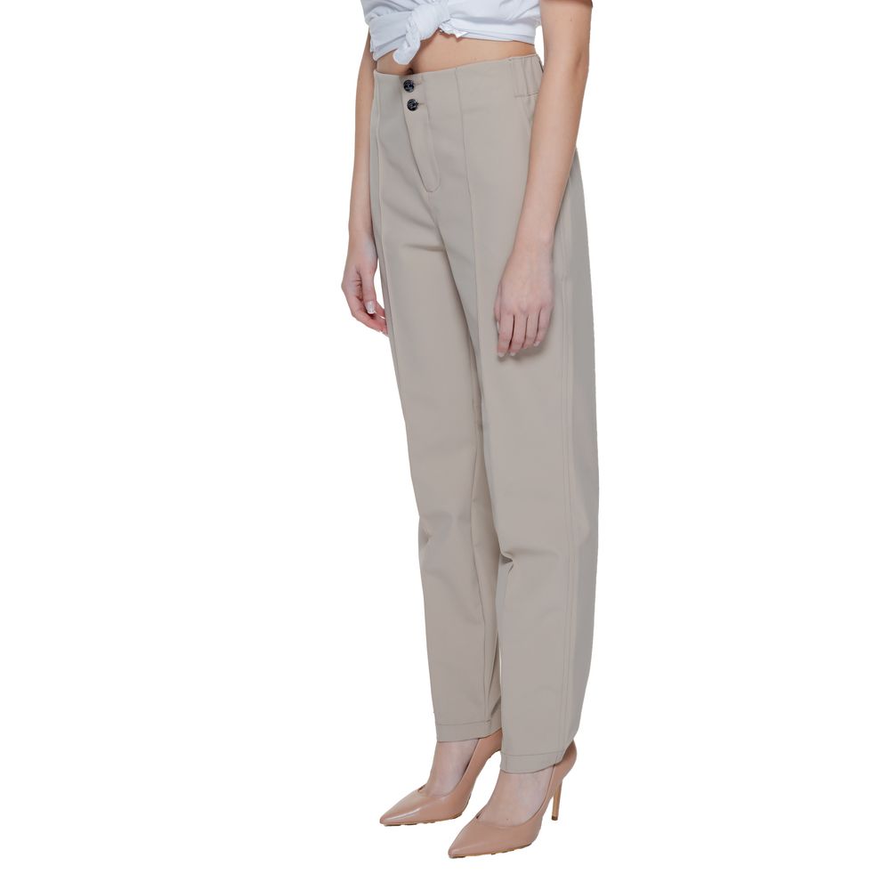 Pantalon court Street One en polyamide beige