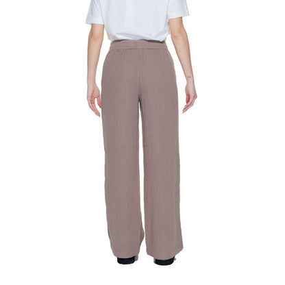 Pantalon décontracté en coton marron Street One
