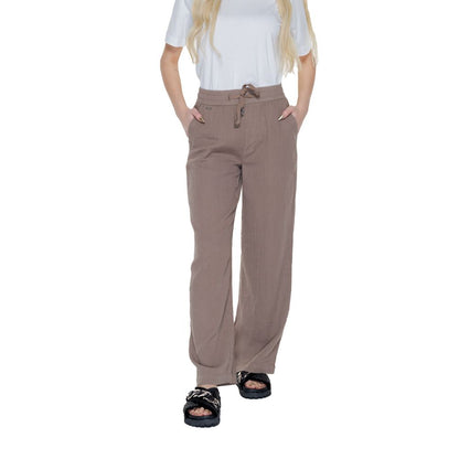 Pantalon décontracté en coton marron Street One