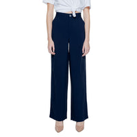 Pantalon décontracté bleu en viscose Street One