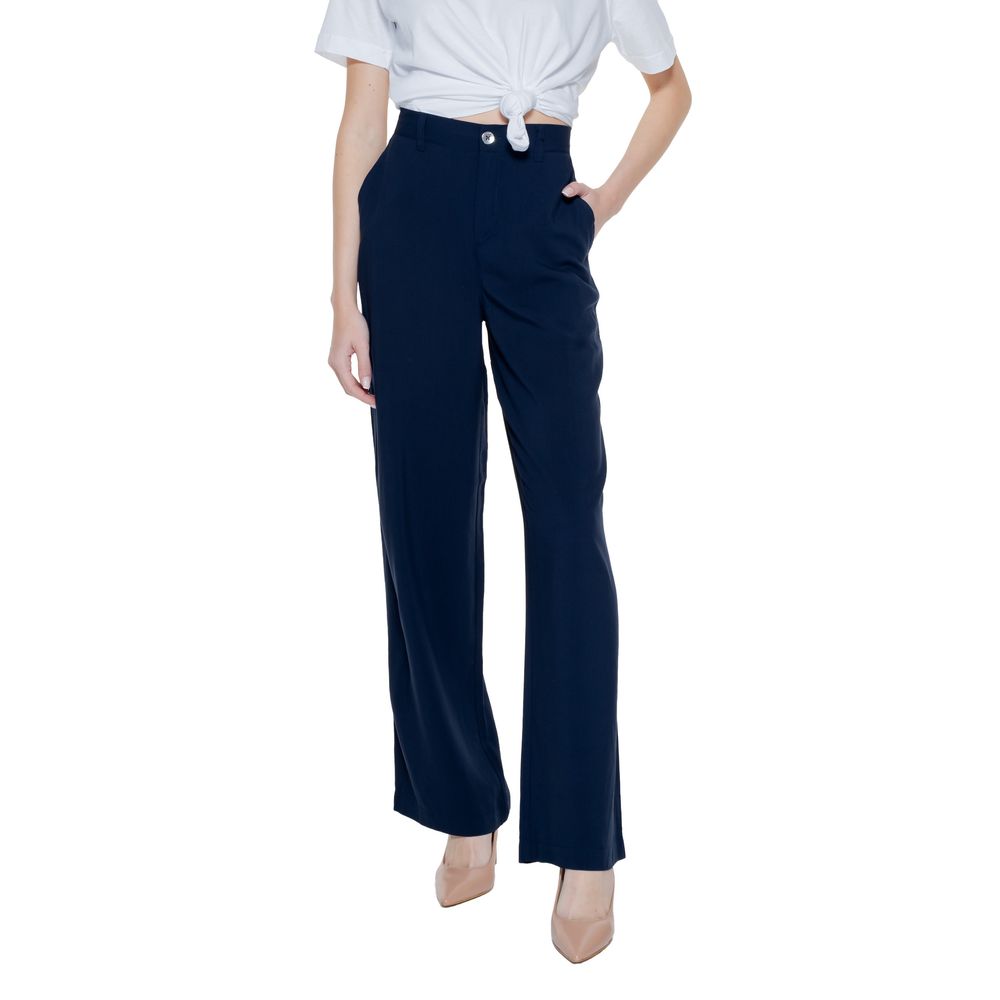 Pantalon décontracté bleu en viscose Street One