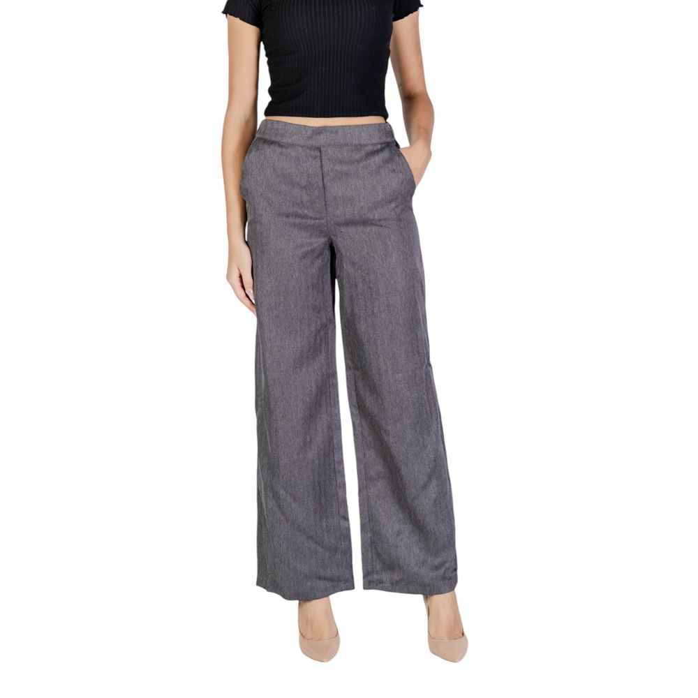 Pantalon décontracté gris en polyester Jacqueline De Yong