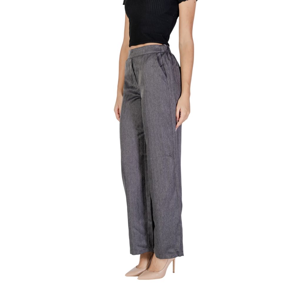 Pantalon décontracté gris en polyester Jacqueline De Yong