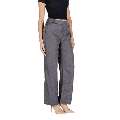 Pantalon décontracté gris en polyester Jacqueline De Yong
