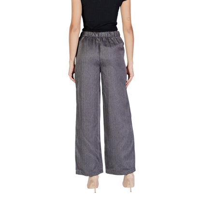Pantalon décontracté gris en polyester Jacqueline De Yong