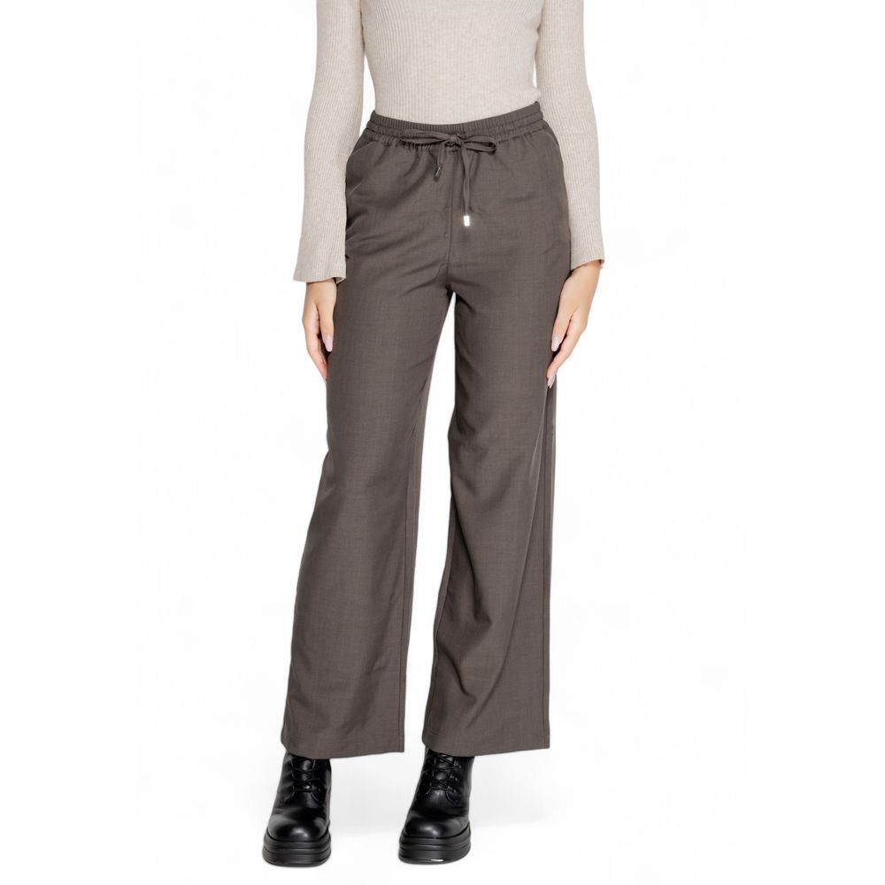 Solo pantaloni casual in poliestere grigio