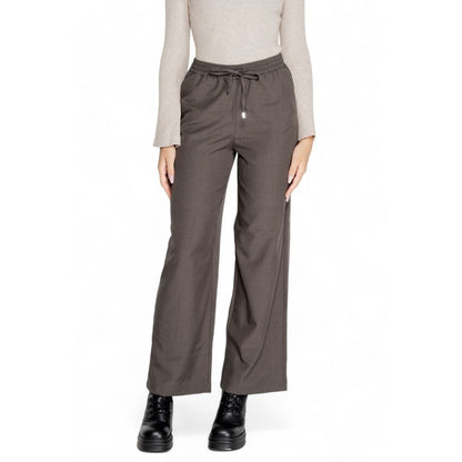 Solo pantaloni casual in poliestere grigio