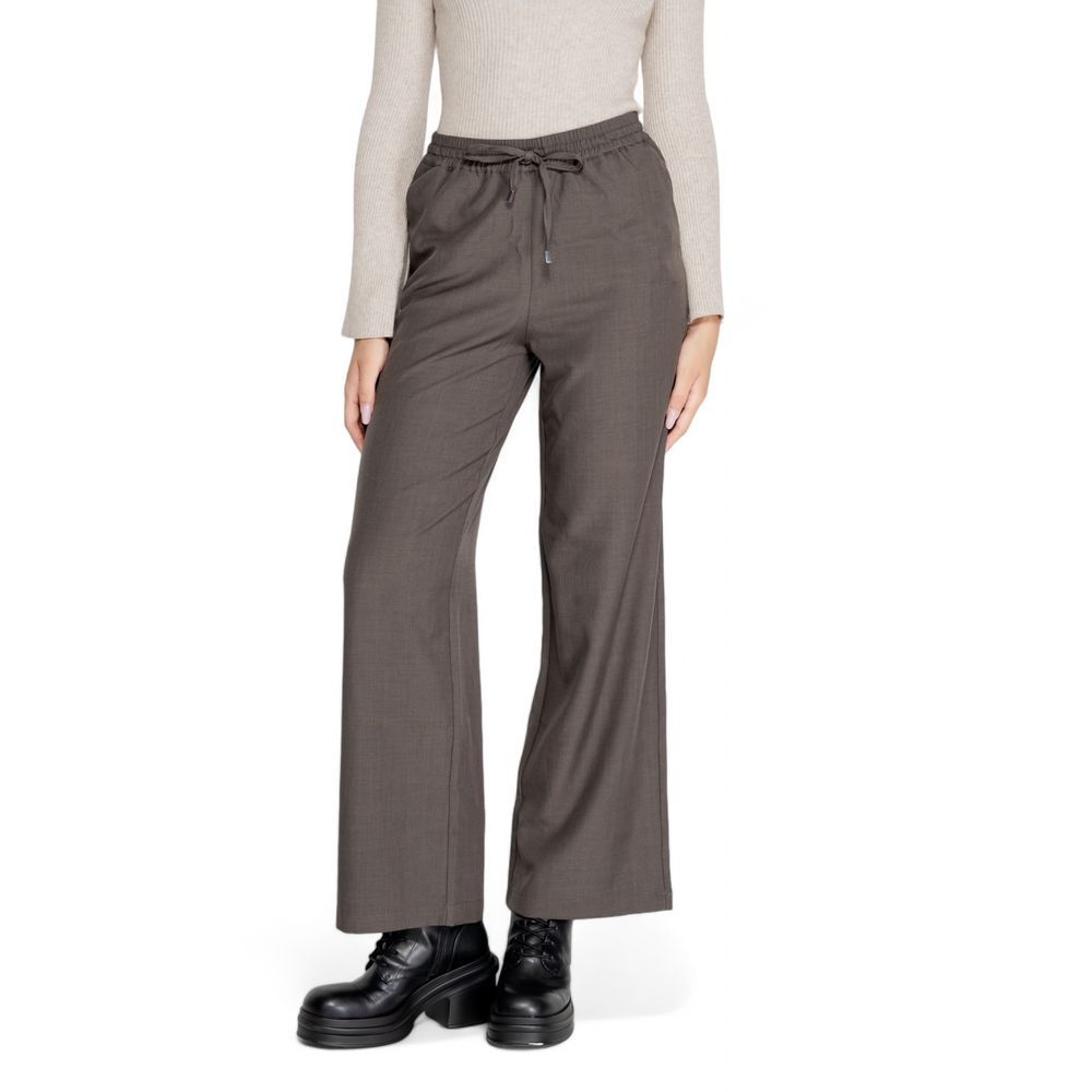 Solo pantaloni casual in poliestere grigio