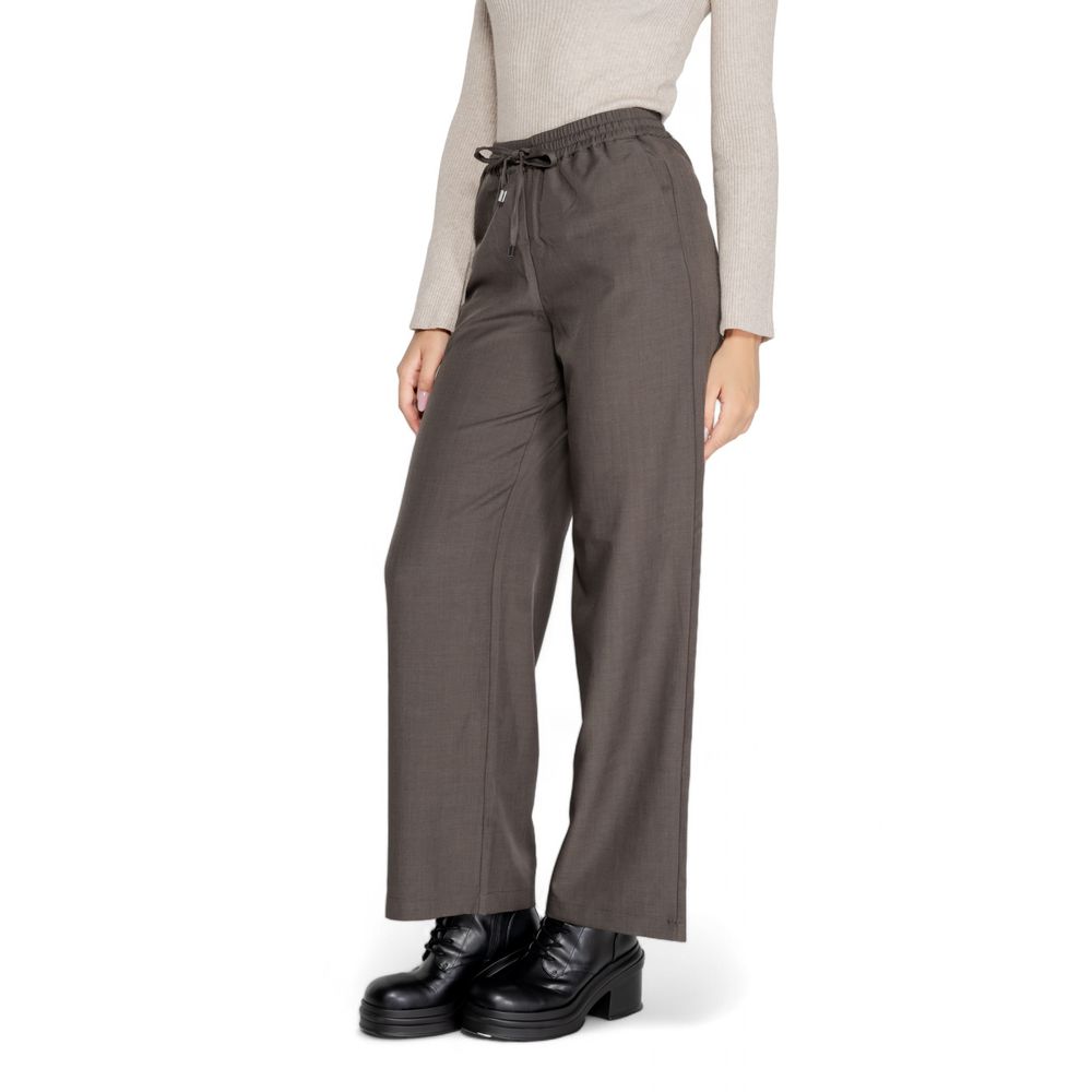 Solo pantaloni casual in poliestere grigio