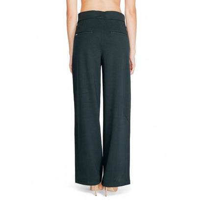 Pantaloni svasati in viscosa verde Street One