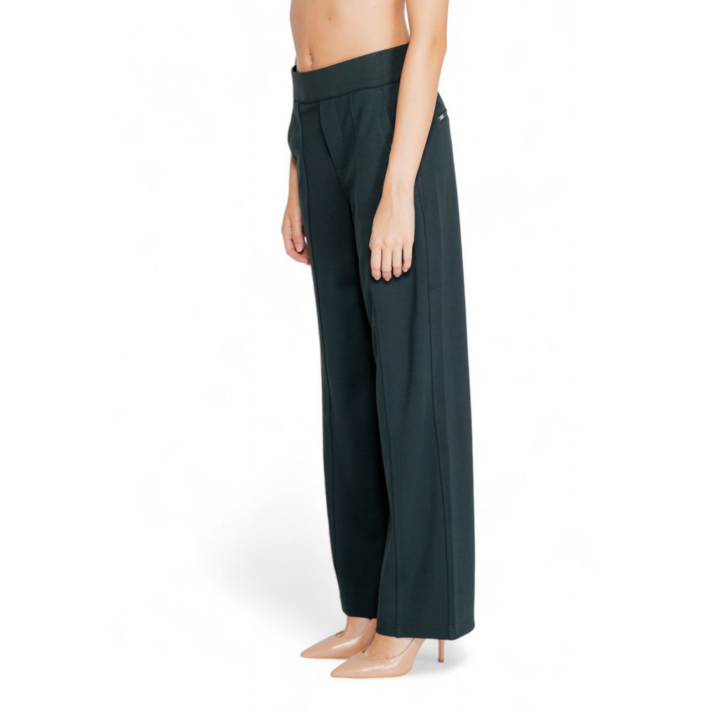 Pantaloni svasati in viscosa verde Street One