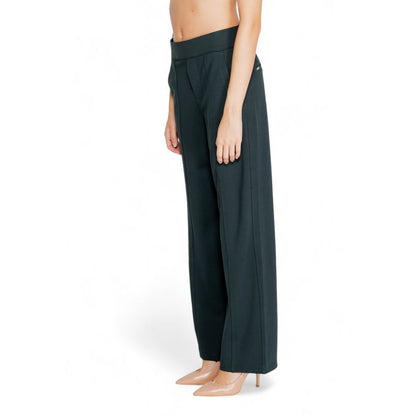 Pantaloni svasati in viscosa verde Street One