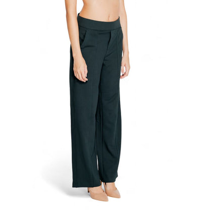 Pantaloni svasati in viscosa verde Street One