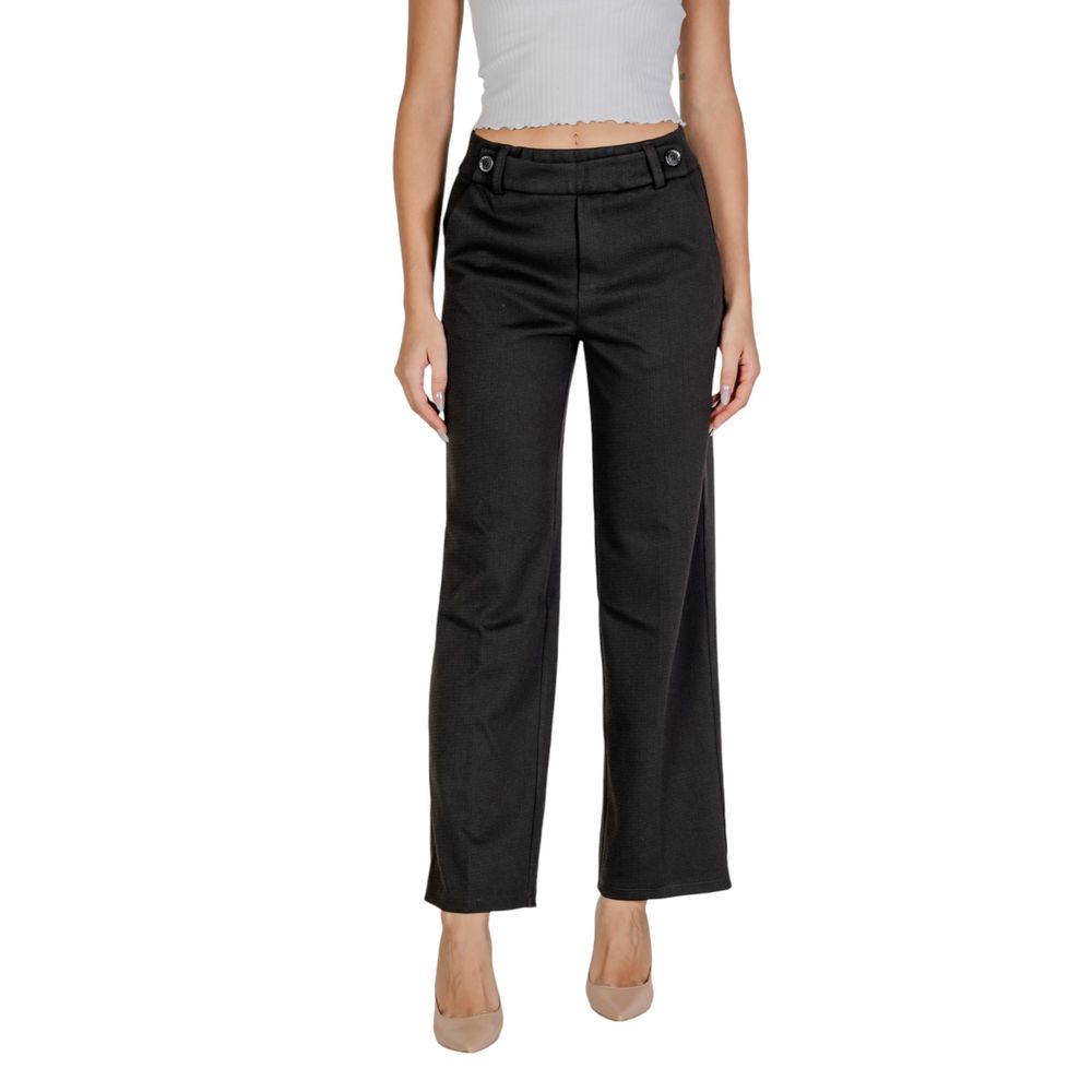 Pantaloni casual in poliestere nero Street One