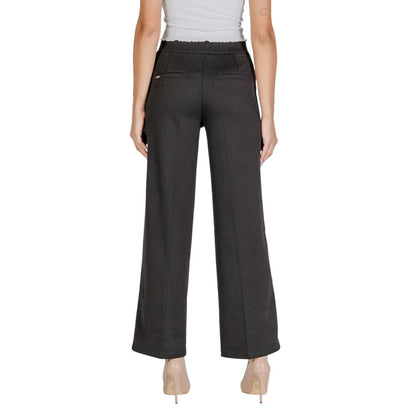 Pantaloni casual in poliestere nero Street One