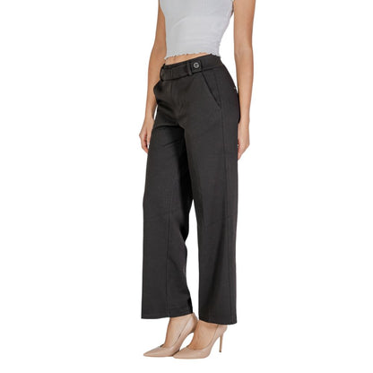 Pantaloni casual in poliestere nero Street One