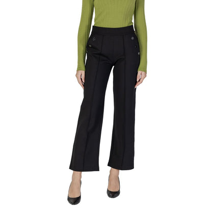 Pantalon décontracté Street One en viscose noire