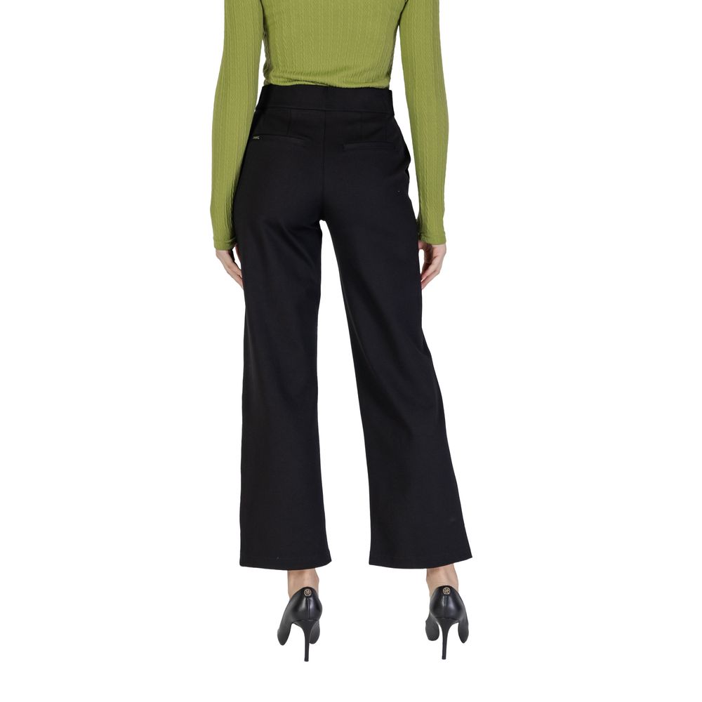 Pantalon décontracté Street One en viscose noire