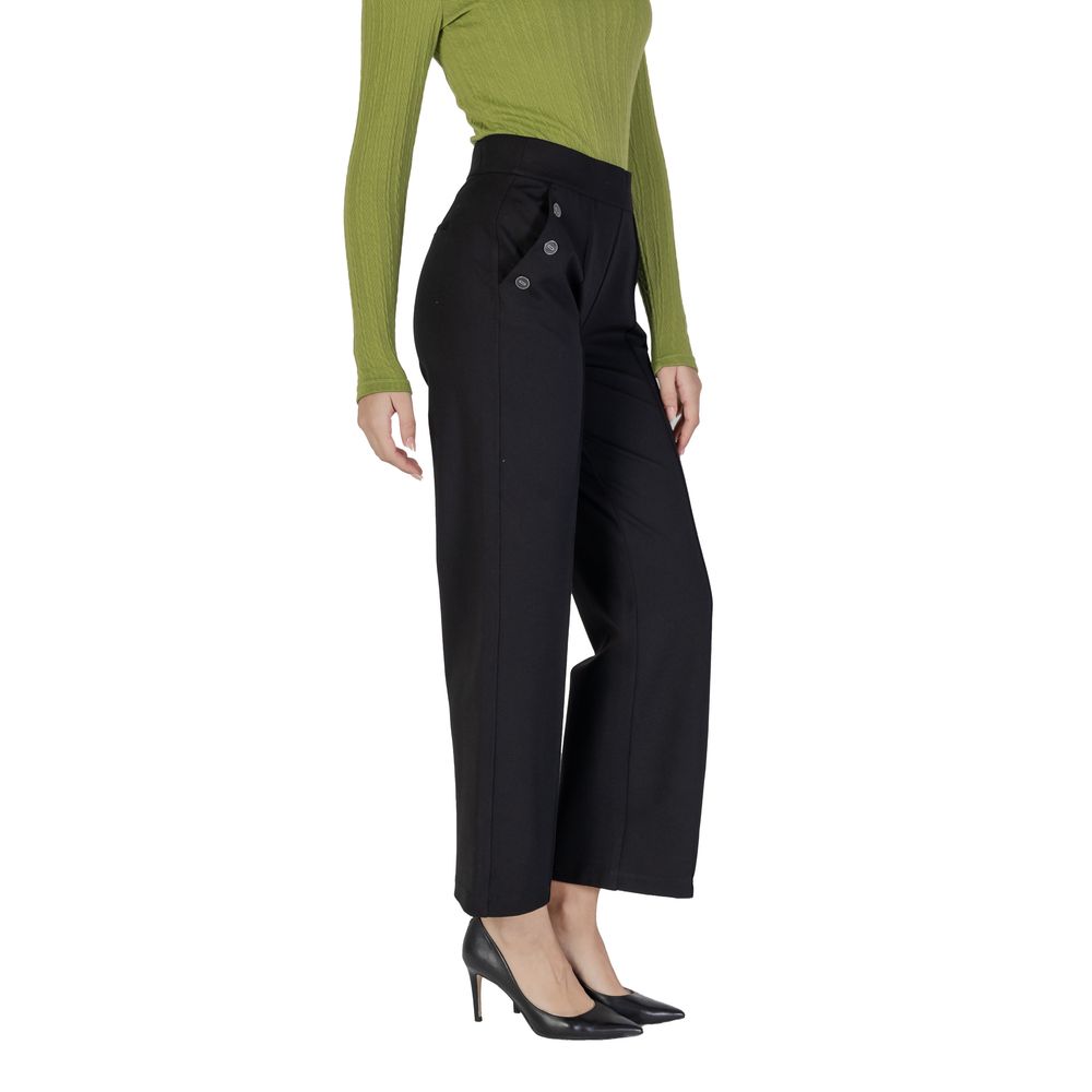 Pantalon décontracté Street One en viscose noire