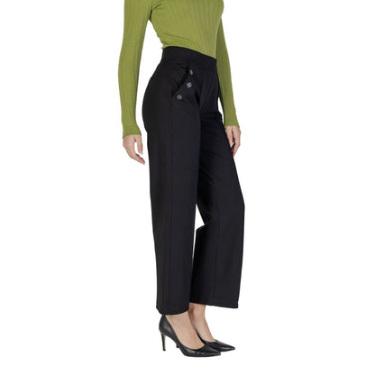 Pantalon décontracté Street One en viscose noire