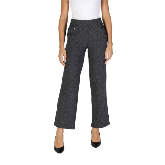 Pantaloni casual in poliestere nero Street One