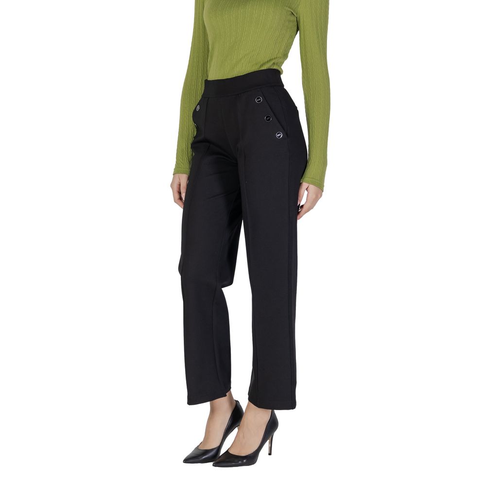 Pantalon décontracté Street One en viscose noire