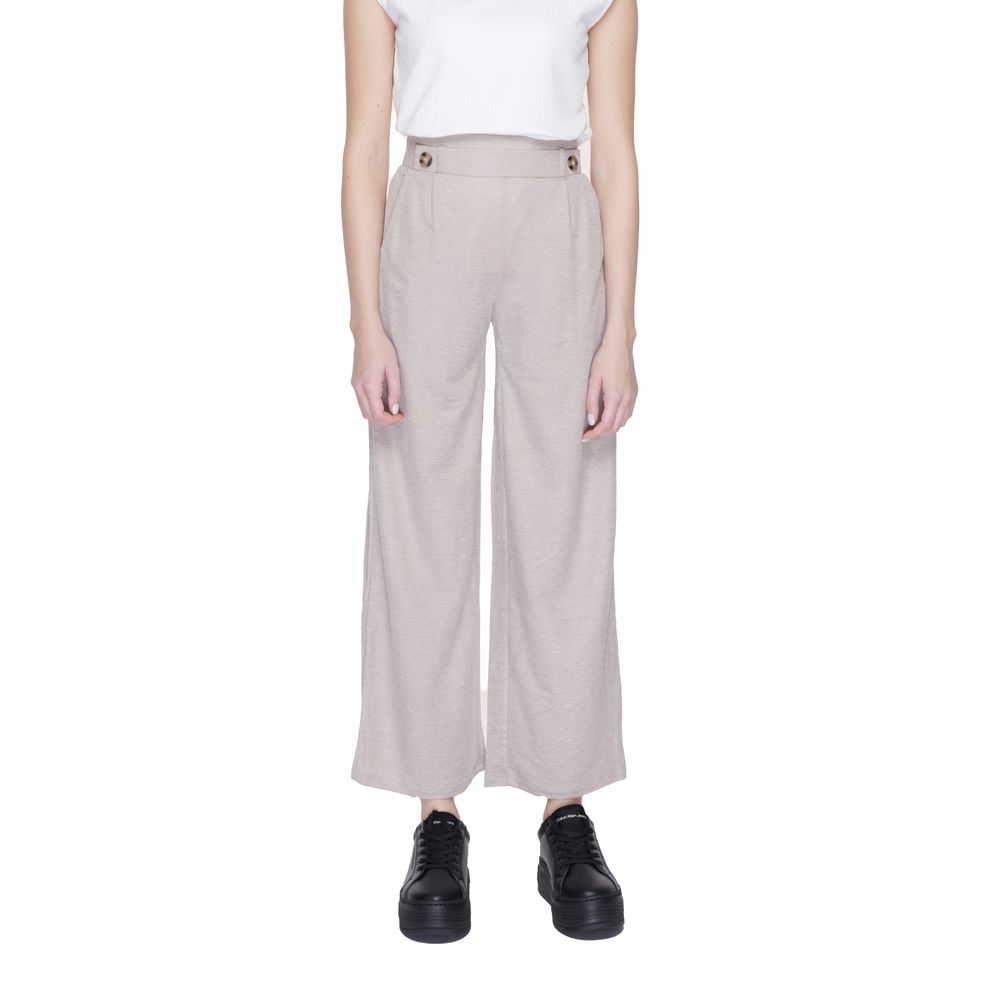Pantaloni casual in viscosa grigia Jacqueline De Yong