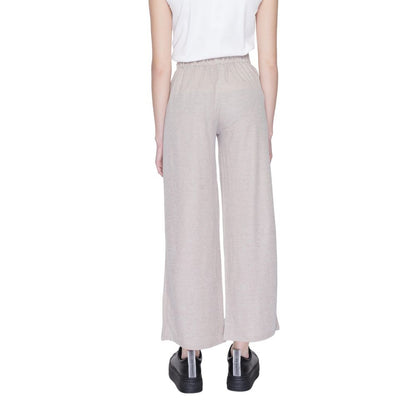 Pantaloni casual in viscosa grigia Jacqueline De Yong