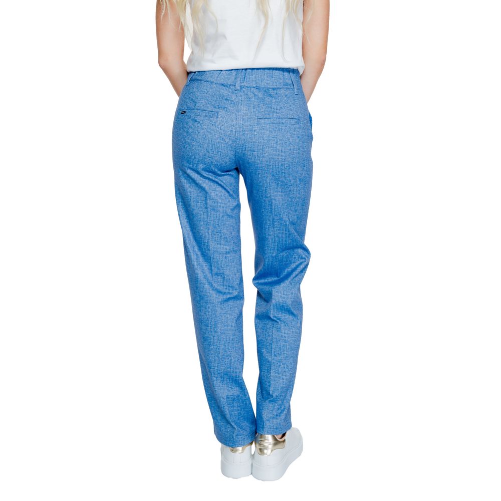 Pantaloni casual in poliestere blu Street One