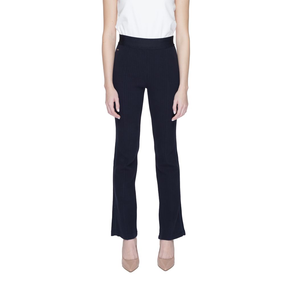 Pantaloni svasati in cotone blu Street One