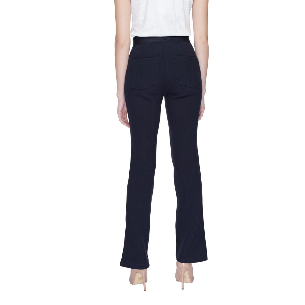 Pantaloni svasati in cotone blu Street One
